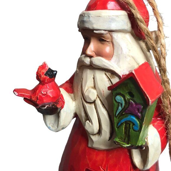 Jim Shore Santa Claus Christmas Ornament Cardinal  2014 Holiday Decor Folkart Ho - Picture 11 of 14